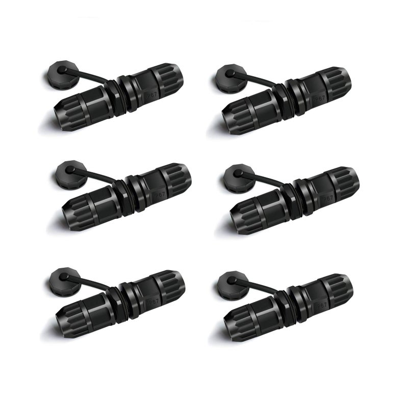 YIOVVOM Waterproof RJ45 Coupler, cat 6 splice outdoor ethernet Connector, Female to Female , Panel Mount, IP68 Ethernet LAN Cable Coupler Adapter Weatherproof Connection for CAT 5, CAT 5E, Cat7 (6-Packï¼‰ - Image 1