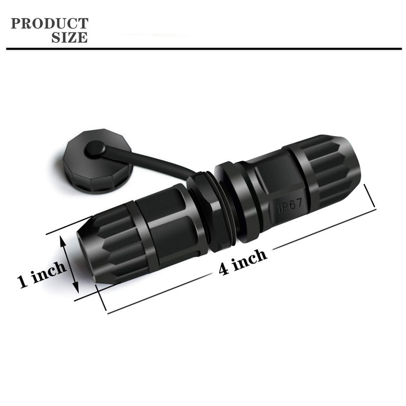 YIOVVOM Waterproof RJ45 Coupler, cat 6 splice outdoor ethernet Connector, Female to Female , Panel Mount, IP68 Ethernet LAN Cable Coupler Adapter Weatherproof Connection for CAT 5, CAT 5E, Cat7 (6-Packï¼‰ - Image 2