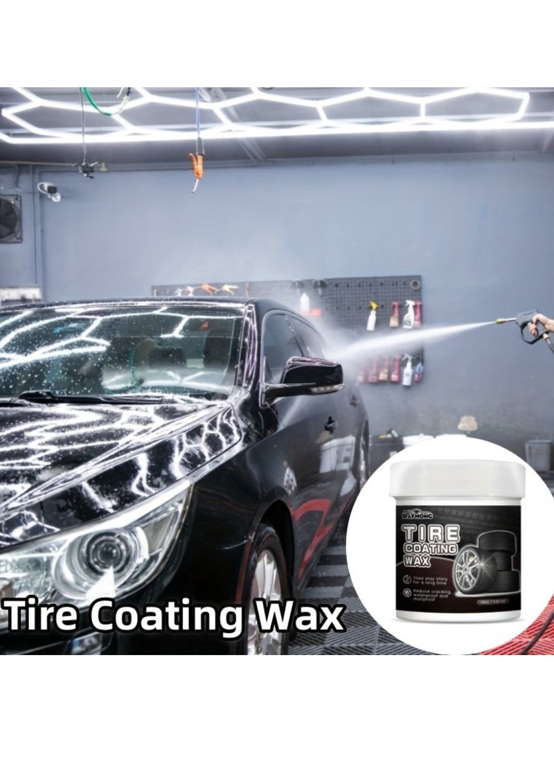 RAYHONG Tire Coating Wax 100G Long Lasting Shiny Tyre Coating Reduce Tire Cracking Waterproof and Dustproof Coating Film Wax Car Bike Tire Protective Film  - Image 3