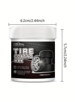 RAYHONG Tire Coating Wax 100G Long Lasting Shiny Tyre Coating Reduce Tire Cracking Waterproof and Dustproof Coating Film Wax Car Bike Tire Protective Film  - Image 2
