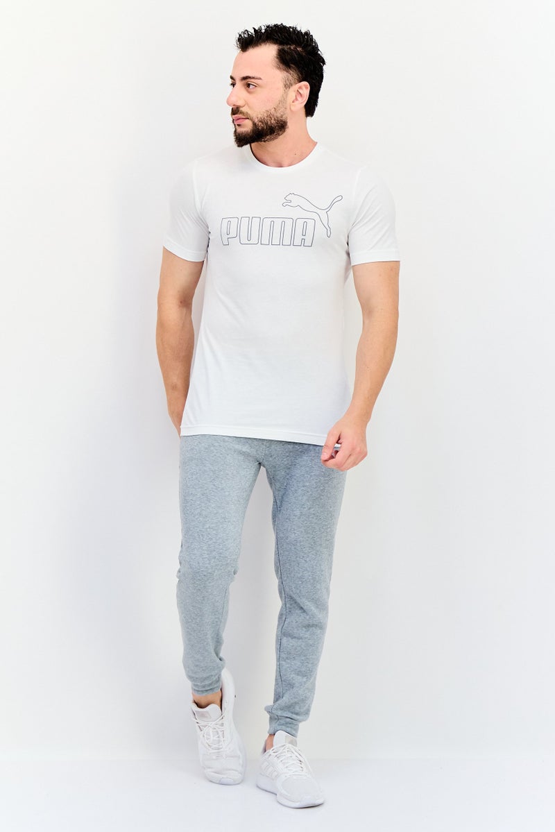 PUMA تي شيرت رياضي للرجال بأكمام قصيرة مناسب للخارج، أبيض - Image 4