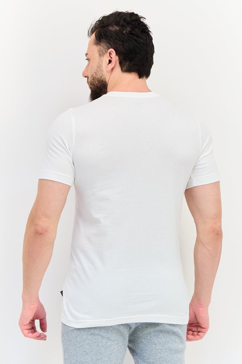 PUMA تي شيرت رياضي للرجال بأكمام قصيرة مناسب للخارج، أبيض - Image 3