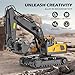 ADTHLIER Remote Control Excavator Toy for Boys 611 yrs Old11Channel RC Excavator Toywith Metal Shovel24Ghz RC Construction VehicleIdeal Gifts for Kids on - Image 4