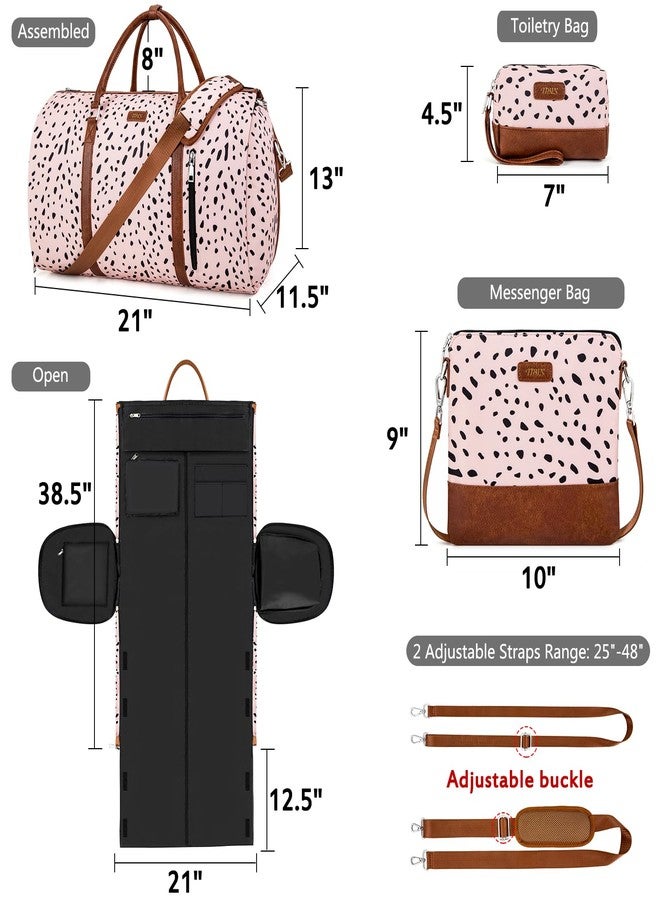 TIBES Convertible Garment Duffel Bag for Travel - Carry On Garment Bags With Toiletry Bag Large Weekender Bag for Men Women 2 in 1 Hanging Suitcase Suit Travel Duffel Overnight Bags 4pcs Set - Image 5