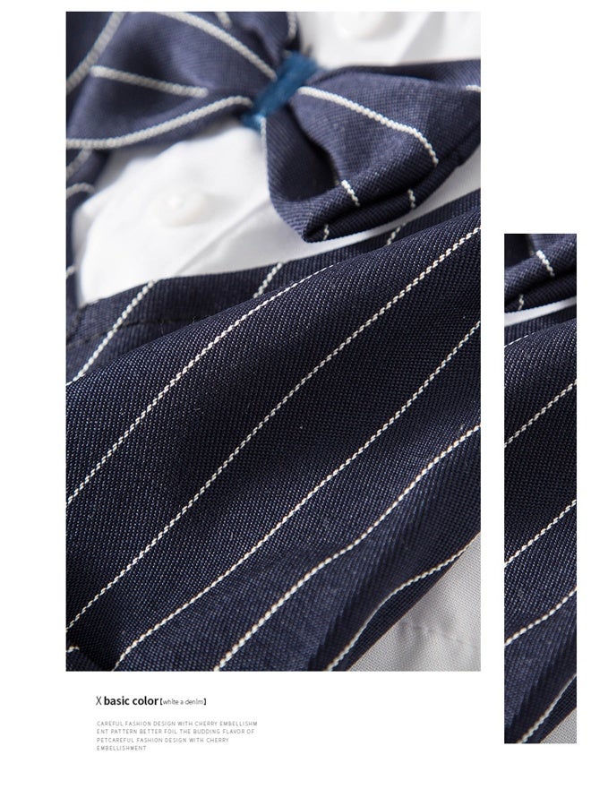 إسكدنيا ملابس الحيوانات الأليفة، ملابس للكلاب، زي ربطة عنق، بدلة رسمية لتزيين الجرو أو القطة أو الحيوانات الأليفة الصغيرة للزفاف أو الحفلات الداخلية، باللون الأسود، الحجم M - Image 3