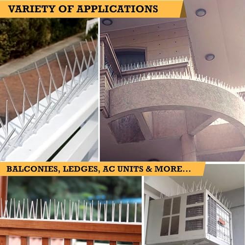 SpikeZone Bird Spikes for Balcony | Anti Pigeon Spikes for Window AC, Split AC & Ledges | Bird Control Spikes Polycarbonate | Anti Bird Spikes for Home & Office | Pack of 10 - Image 3