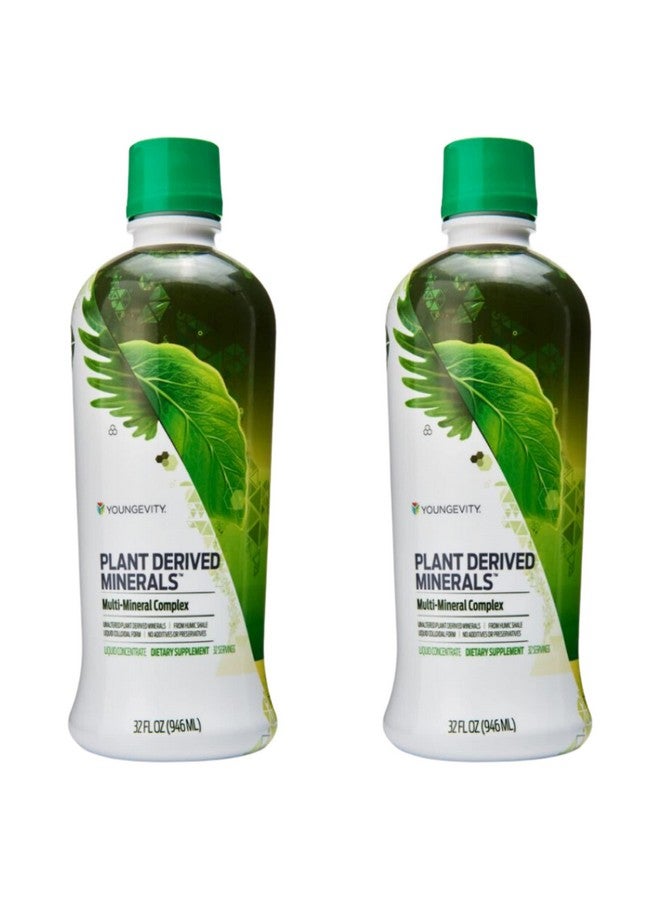 Youngevity Plant Derived Liquid Minerals - 77+ Natural Unaltered Trace Minerals - 19,000mg Plant Mineral Solids - Colloidal Form Humic Shale - (32 oz Pack of 2) - Image 1