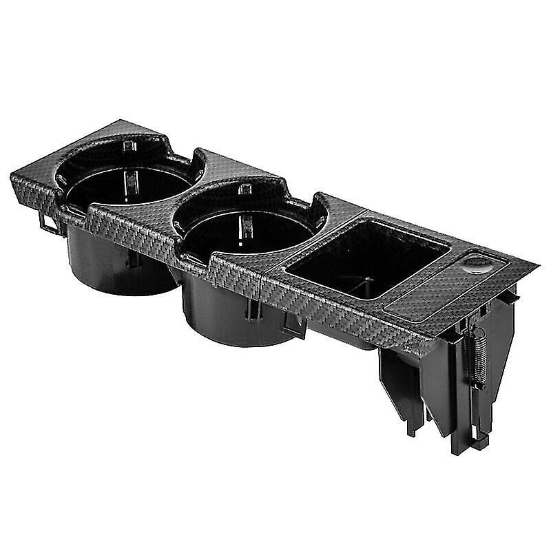BMW E46 Center Console Box: Durable Plastic With Carbon Fiber Pattern - Car Storage Organizer With Coin Holder And Cup Holder For BMW 3 Series 1999-2006 Interior Upgrade - Image 1