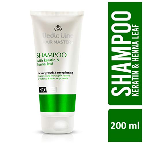 Vedic Line Vedicline Shampoo with Keratin and Henna Leaf, Reduce Split Ends Dull & Frizzy Hair for Shiny and Smooth Hair, 200ml - Image 1