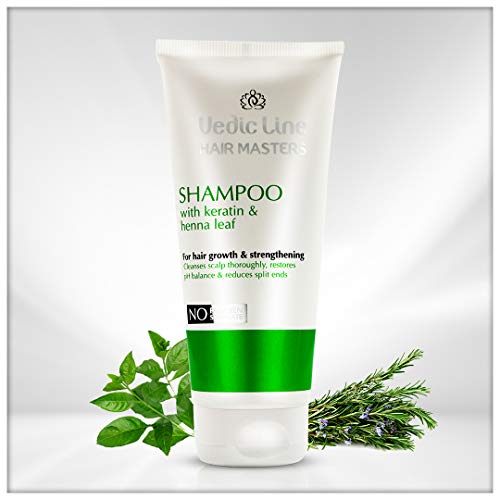 Vedic Line Vedicline Shampoo with Keratin and Henna Leaf, Reduce Split Ends Dull & Frizzy Hair for Shiny and Smooth Hair, 200ml - Image 2