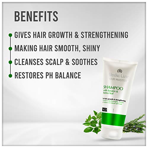 Vedic Line Vedicline Shampoo with Keratin and Henna Leaf, Reduce Split Ends Dull & Frizzy Hair for Shiny and Smooth Hair, 200ml - Image 5