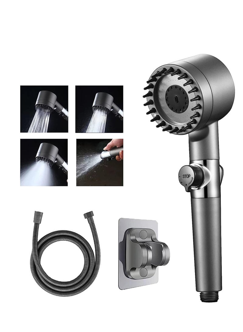 GUDOO Shower Filter Shower Head Handheld High-Pressure Shower Head to Remove Chlorine and Impurities Massages Scalp to Anti Hairfall and Dry Skin with Shower Hose and Shower Holder - Image 1