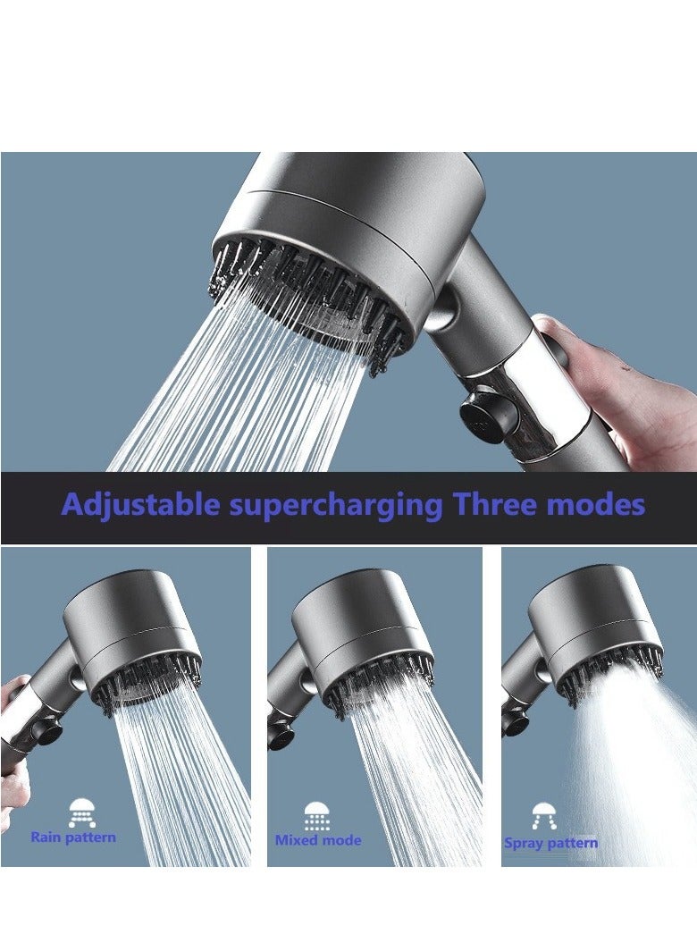 GUDOO Shower Filter Shower Head Handheld High-Pressure Shower Head to Remove Chlorine and Impurities Massages Scalp to Anti Hairfall and Dry Skin with Shower Hose and Shower Holder - Image 3