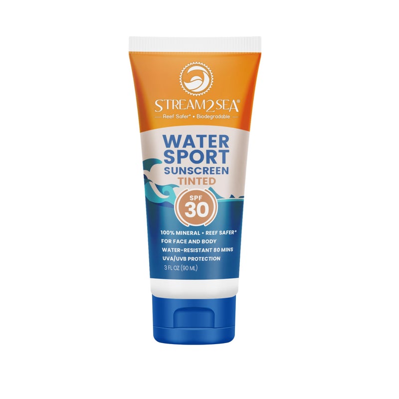 STREAM 2 SEA Tinted Sunscreen with SPF 30 All Natural, Biodegradable and Reef Safe, 3 Fl oz Non Greasy and Moisturizing Mineral Sunscreen For Face and Body Protection Against UVA and UVB - Image 1
