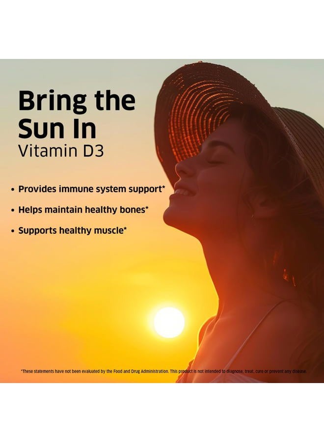 ORZAX Vitamin D3 2000 iu (50 mcg) - 1 Year Supply for Strong Muscle Function and Immune Support - Mood Supplement for Wellness (360 Softgel) - Image 4
