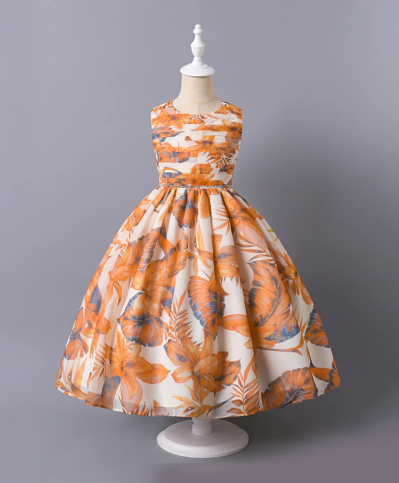 Mark & Mia Mark & Mia Floral Printed Bow Embellished Dress - Orange