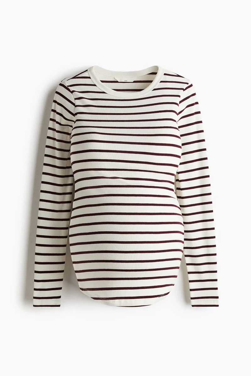H&M MAMA Ribbed jersey top