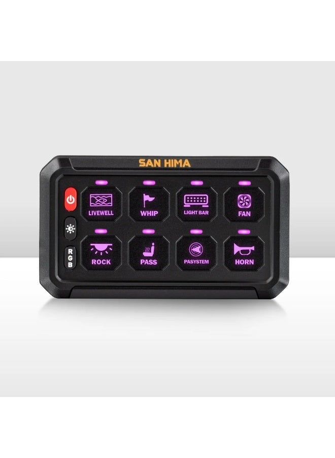 San Hima 8 Gang Bluetooth Switch Panel 12V/24V ON-OFF LED - Image 2