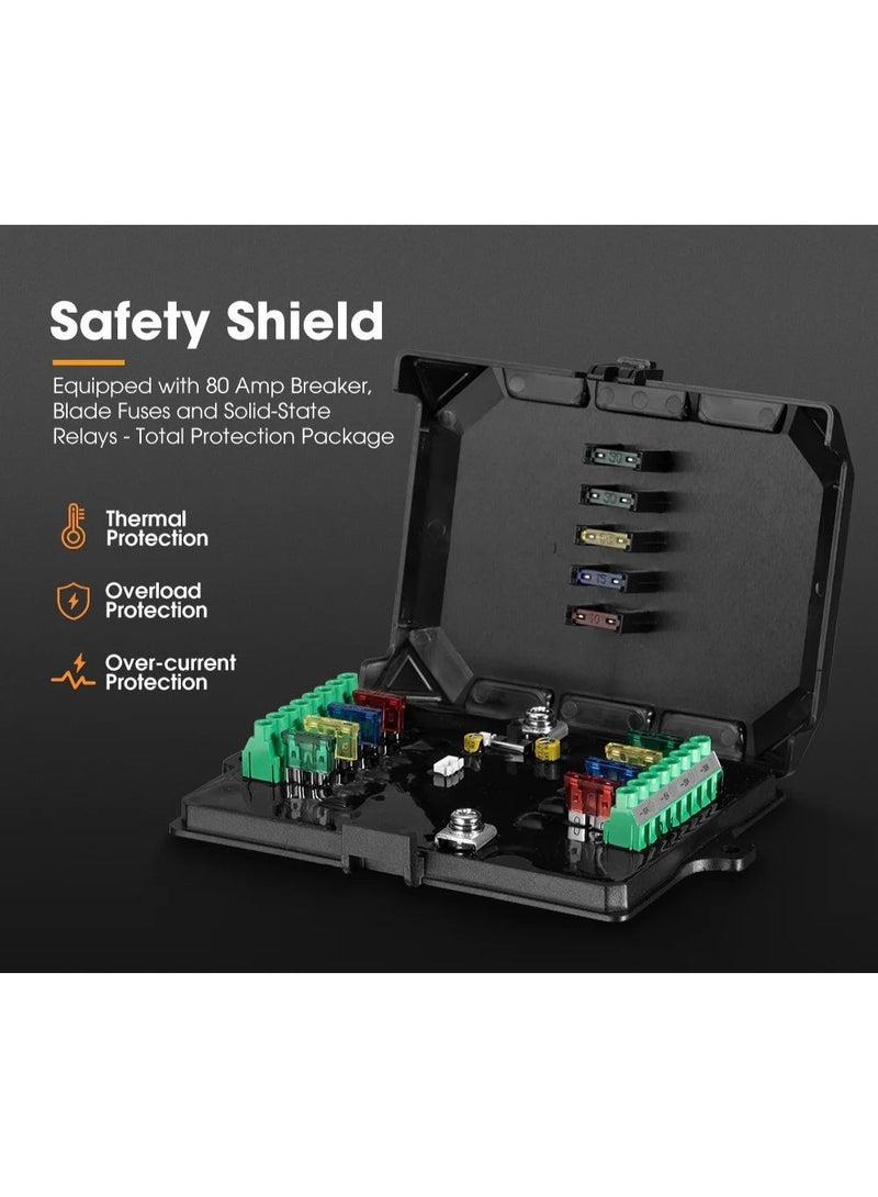 San Hima 8 Gang Bluetooth Switch Panel 12V/24V ON-OFF LED - Image 4