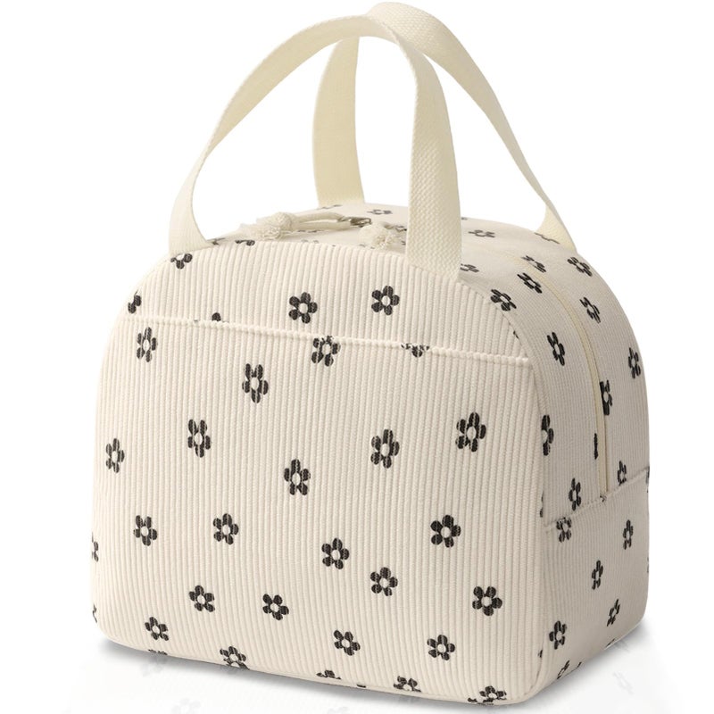 Baglemon Lunch Bag for Women Men Cute Corduroy Lunch Tote Bags Reusable Insulated Lunch Box Large Capacity Reusable Insulated Cooler for Work/Picnic/Travel - Image 1