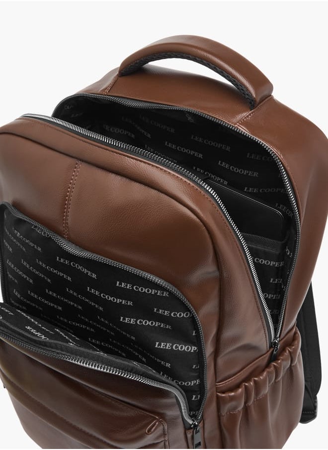 Lee Cooper - Men Solid Backpack with Adjustable Strap and Zip Closure - Image 1