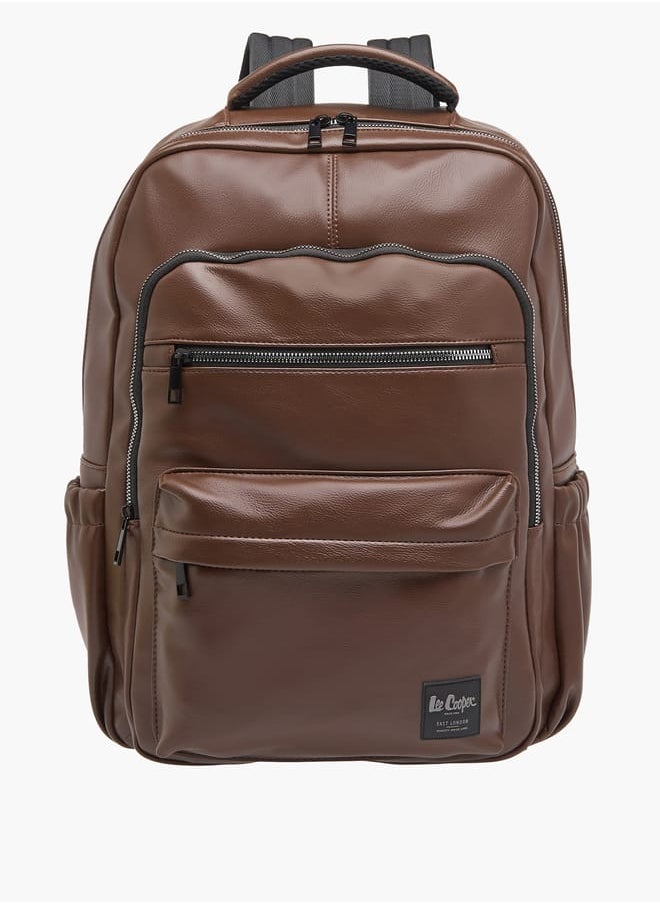 Lee Cooper - Men Solid Backpack with Adjustable Strap and Zip Closure - Image 1