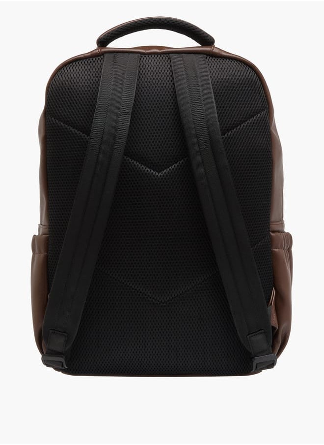 Lee Cooper - Men Solid Backpack with Adjustable Strap and Zip Closure - Image 1