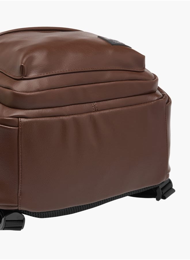 Lee Cooper - Men Solid Backpack with Adjustable Strap and Zip Closure - Image 1