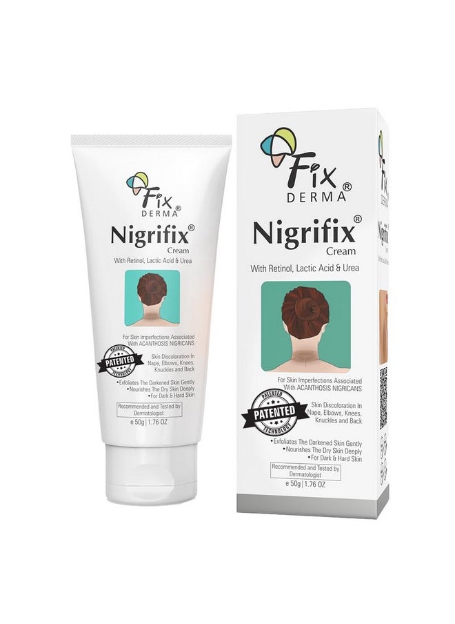 FIXDERMA Fixderma Nigrifix Cream for Acanthosis Nigricans with Lactic Acid | Dermatologist Tested Retinol Cream | For Dark Body Parts like Neck, Ankles, Knuckles, Armpits, Thighs & Elbows | Exfoliant - 50g  - Image 1