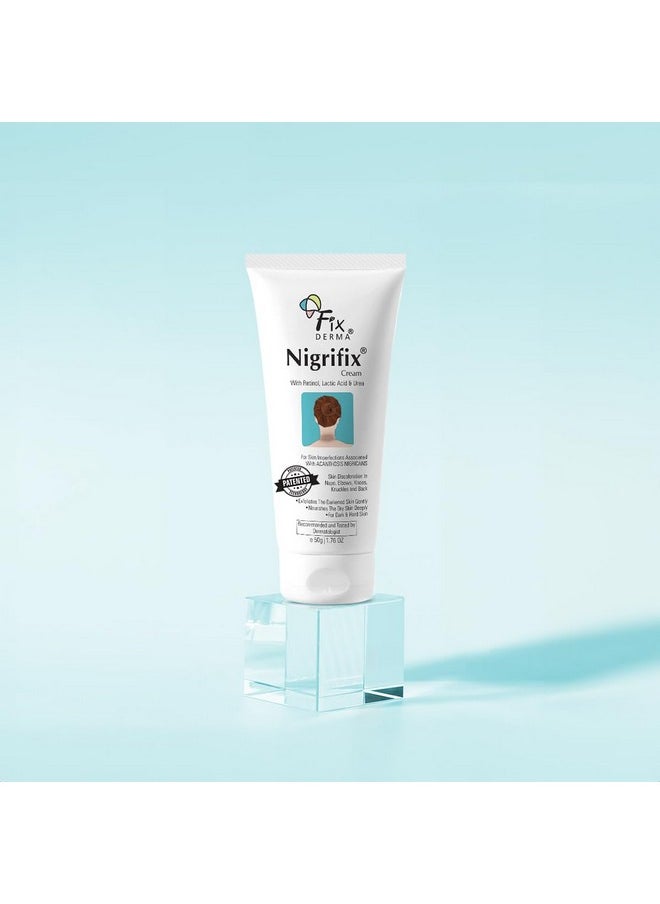 FIXDERMA Fixderma Nigrifix Cream for Acanthosis Nigricans with Lactic Acid | Dermatologist Tested Retinol Cream | For Dark Body Parts like Neck, Ankles, Knuckles, Armpits, Thighs & Elbows | Exfoliant - 50g  - Image 2