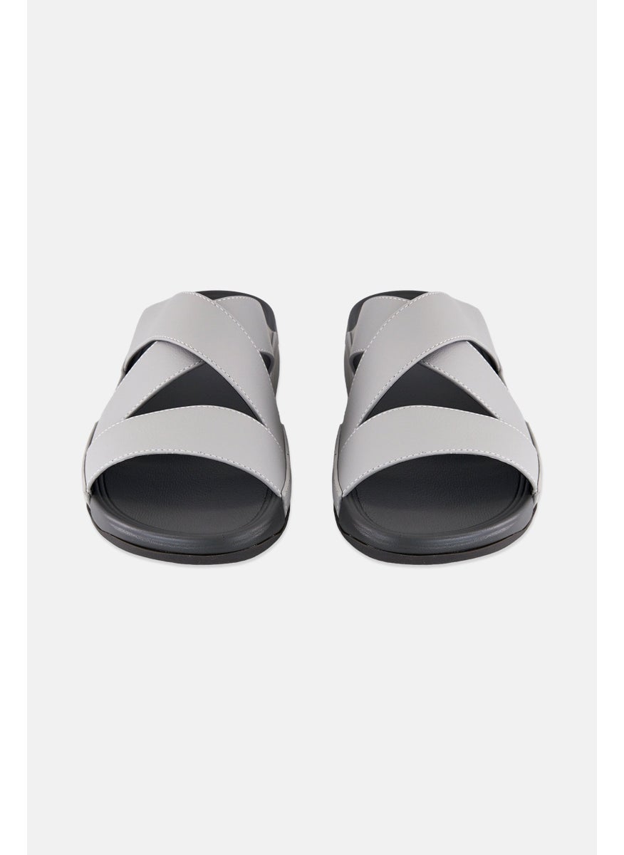 English Laundry Men Slip On Arabic Sandals, Light Grey  - Image 4