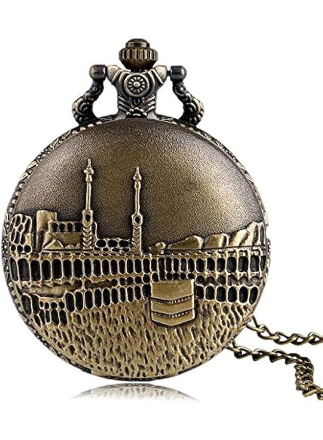 ياش ساعة جيب الكعبة الرائعة، ساعة إسلامية أنيقة للتدين والأناقة بدون علبة - Image 1