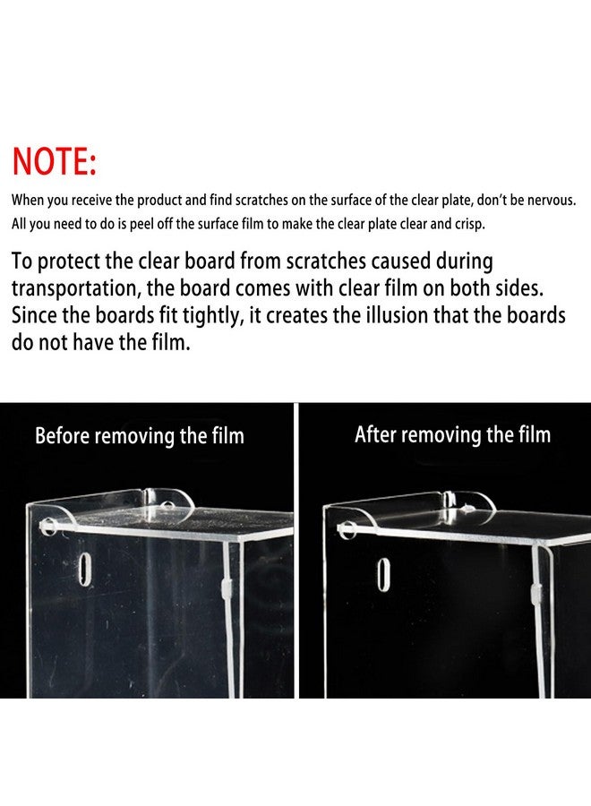 Kathson Dwarf Hamster Cage Transparent Hamsters Cages And Habitats Gerbils Acrylic Cage Cute Mini Pet Habitat With Accessories Exercise Wheel Water Bottle Food Bowl For Small Animal Blue - Image 4