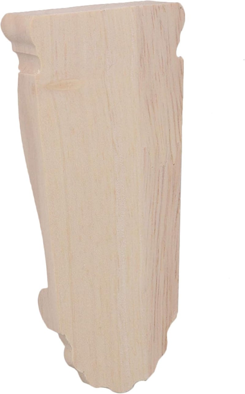 Homeswitch 4X European Wood Carved Corner Onlay Applique Door Cabinet Unpainted (F45) - Image 4