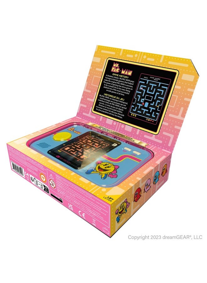 My Arcade Ms. Pac-Man Pocket Player Pro: Officially Licensed, Fun Games for Kids and Adults,Portable Video Game, 2.75" Color Display, Ergonomic Design