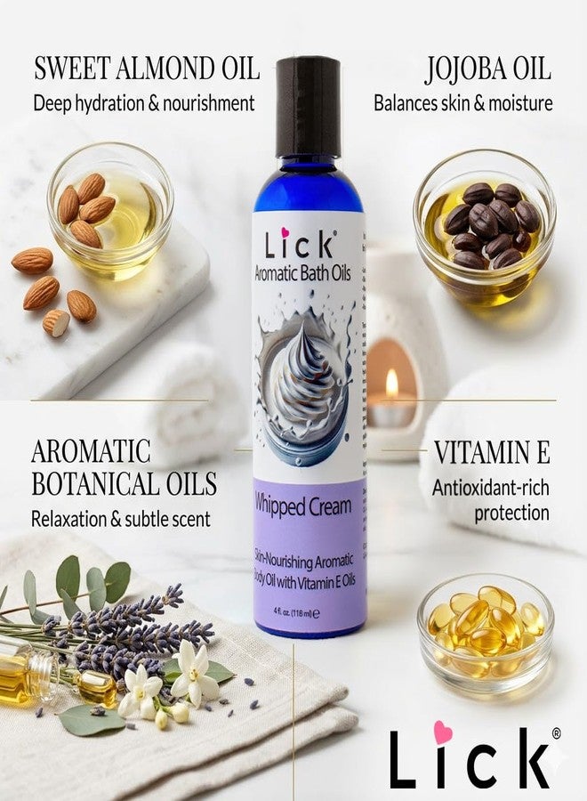 Lick Whipped Cream Aromatic Bath Oil - Creamy Dessert Scents - Relaxing Bath Soak Oils, 4 oz - Image 4