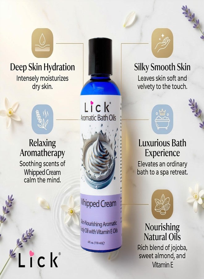 Lick Whipped Cream Aromatic Bath Oil - Creamy Dessert Scents - Relaxing Bath Soak Oils, 4 oz - Image 2