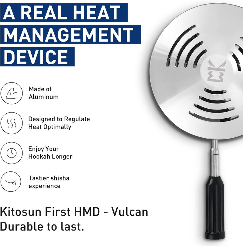 KITOSUN Hookah Bowl Set with HMD - Vulcan Heat Management Device + Silicone Phunnel Bowl Save Shisha Flavors Easy Smoke Great Air Flow for Better Smoking - Image 3