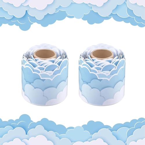 Indusoire 2 Pcs Border Wallpaper, Wallpaper Border Board Border for Classroom Decor, Bulletin Board, Office Display, Party Decoration, Self-Adhesive Tiles Sticker - Image 1