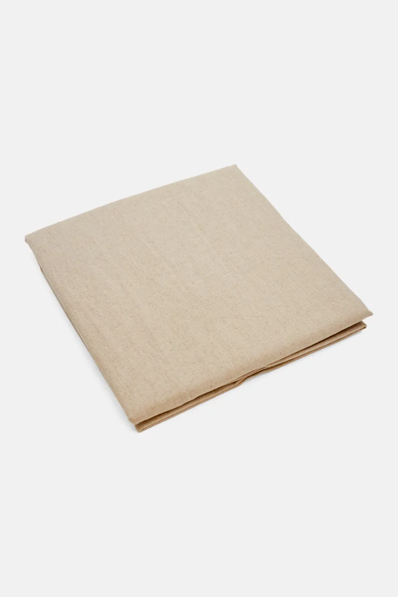 Muy Mucho Linen Plain Table Cloth 140 x 180 cm, Brown