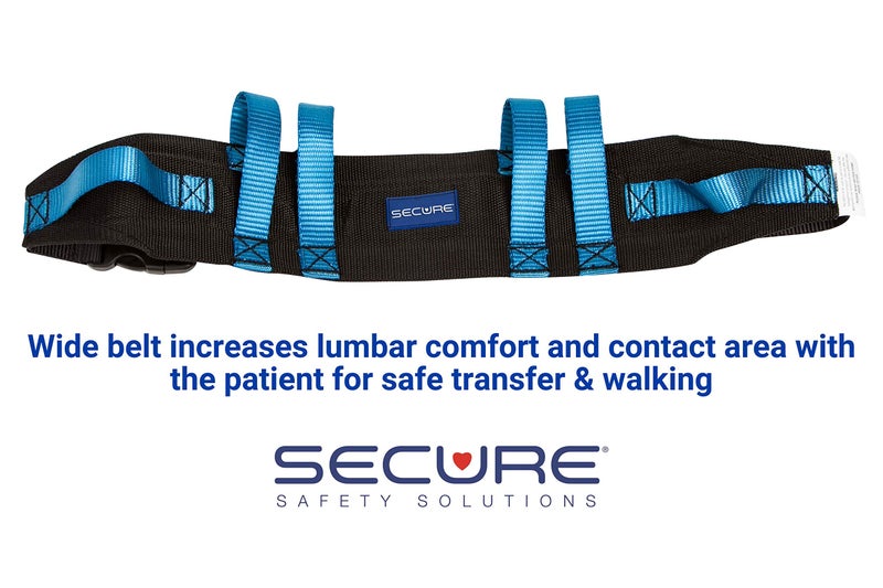 Secure Gait Belt for Seniors with 6 Handles, Quick Release Clip Buckle, 52"x4" - Medical Walking & Transfer Gate Belts Lifting Elderly, Physical Therapy Patient Lift Aid Assist Strap, Nursing Students - Image 4