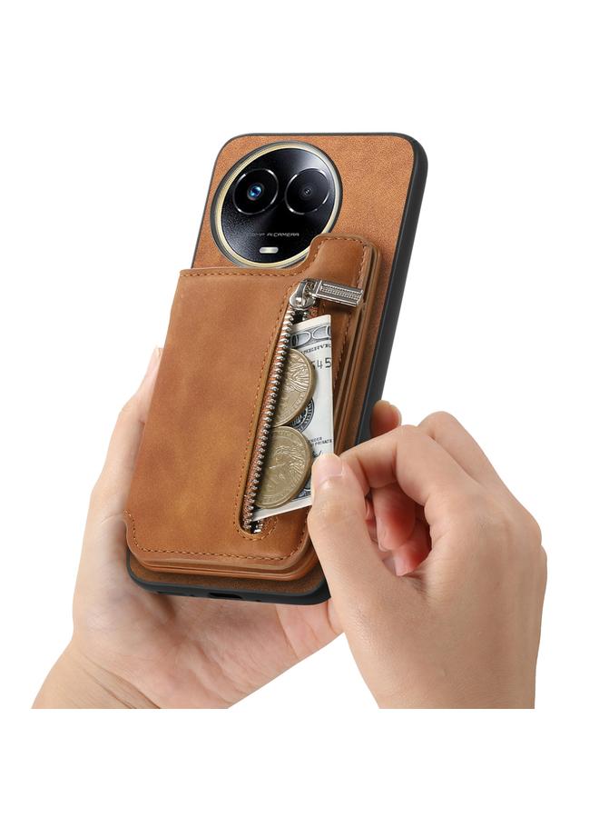 اس-توب جراب خلفي لهاتف Realme 11 4G Global Retro MagSafe مزود بسحاب وحقيبة بطاقات - Image 5