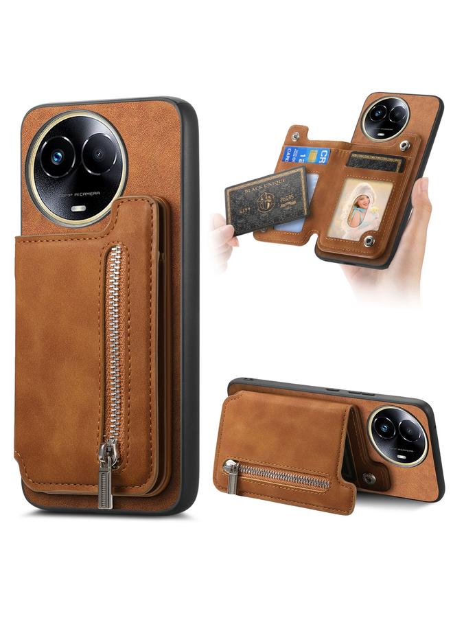 اس-توب جراب خلفي لهاتف Realme 11 4G Global Retro MagSafe مزود بسحاب وحقيبة بطاقات - Image 1