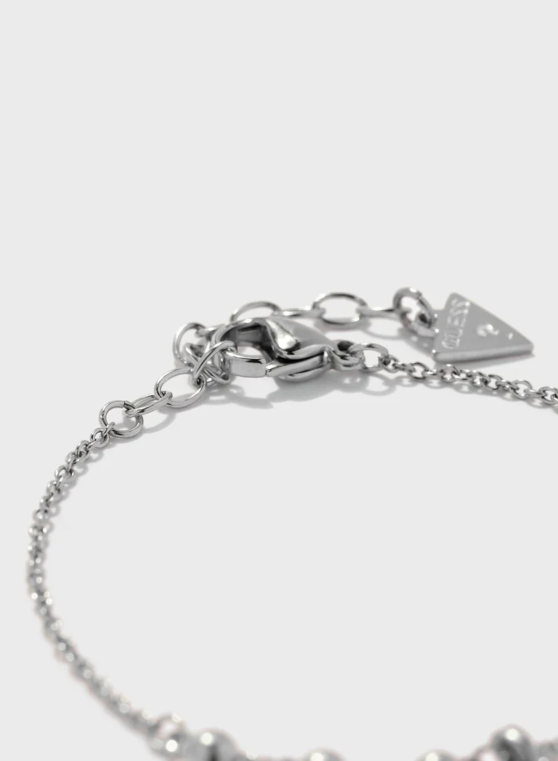 GUESS Triangle And Crystal Charm Bracelet