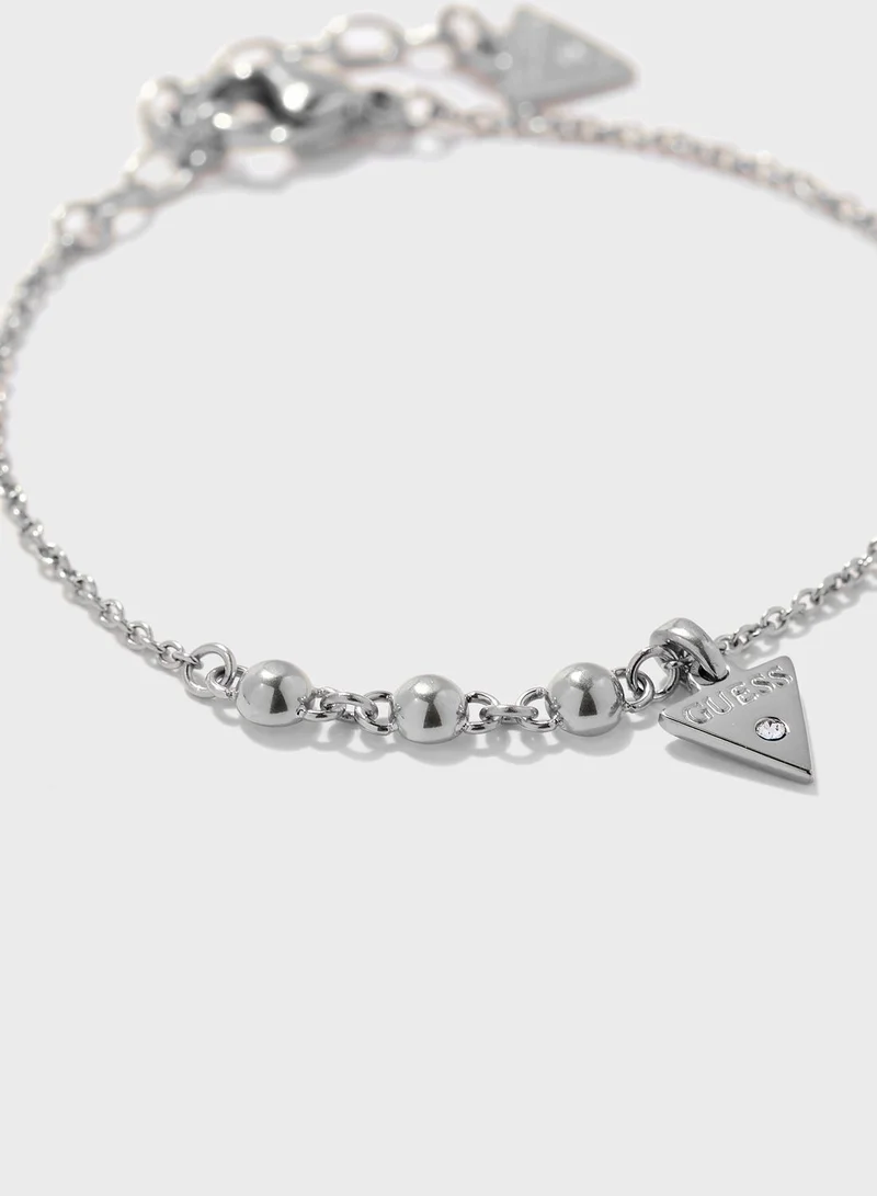 GUESS Triangle And Crystal Charm Bracelet