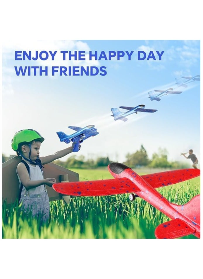 INFLUX Airplane Launcher Gun for Kids - Foam Glider Plane with Launcher Set, Includes Two Catapult Planes for Boys and Girls, Perfect Gift for Kids 4-5 Years Old  - Image 1