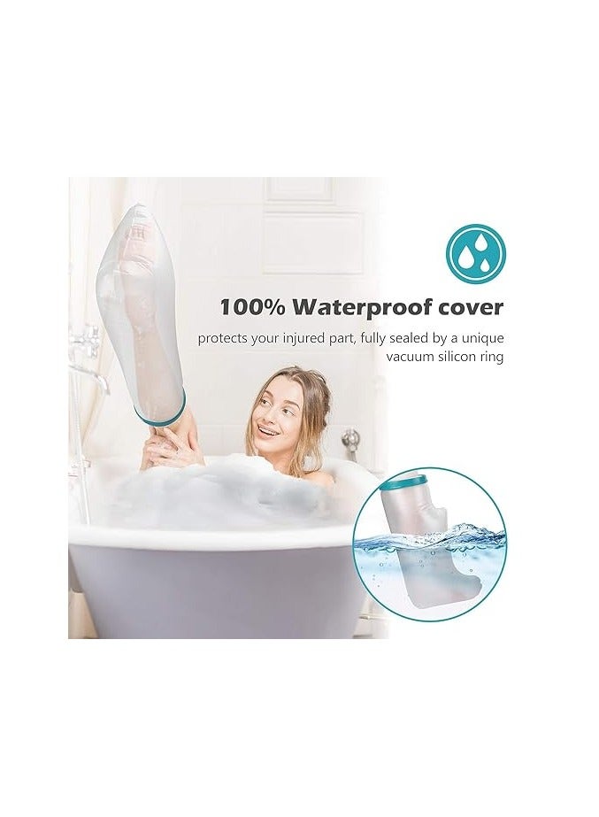 Cuken Adult Leg Cast Cover, Waterproof Cast Wound Protector for Shower Bath, Reusable Bandage Dressing Protective Sleeve Bag for Broken Surgery Leg, Foot, Ankle Wound and Burns  - Image 4