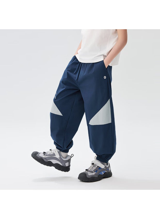 Ebaer Boys' Summer Thin Breathable Children's Four-way Stretch Sports Pants Anti-mosquito Pants Midnight Blue 160 - Image 5