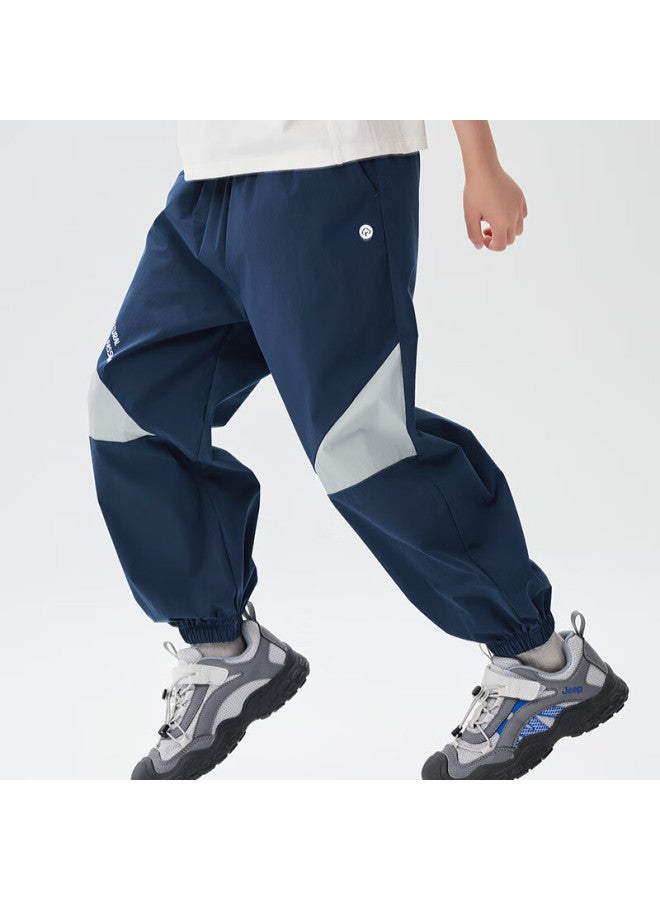 Ebaer Boys' Summer Thin Breathable Children's Four-way Stretch Sports Pants Anti-mosquito Pants Midnight Blue 160 - Image 4