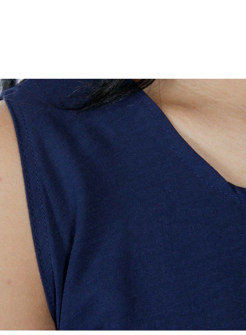 Dark blue Abaya Dress and Lining  - Image 3